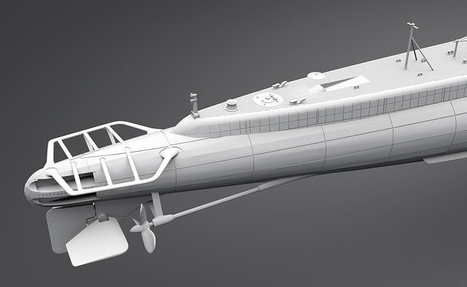 Gato class Submarine scale model 3D print model 7