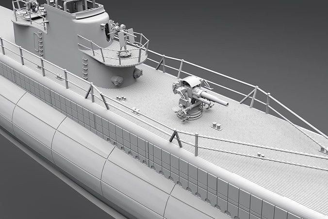 Gato class Submarine scale model 3D print model 5