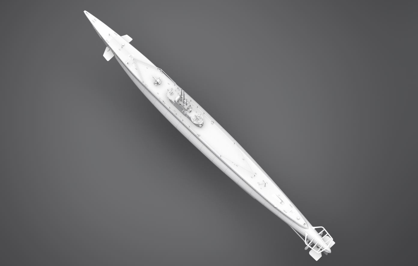 Gato class Submarine scale model 3D print model_10