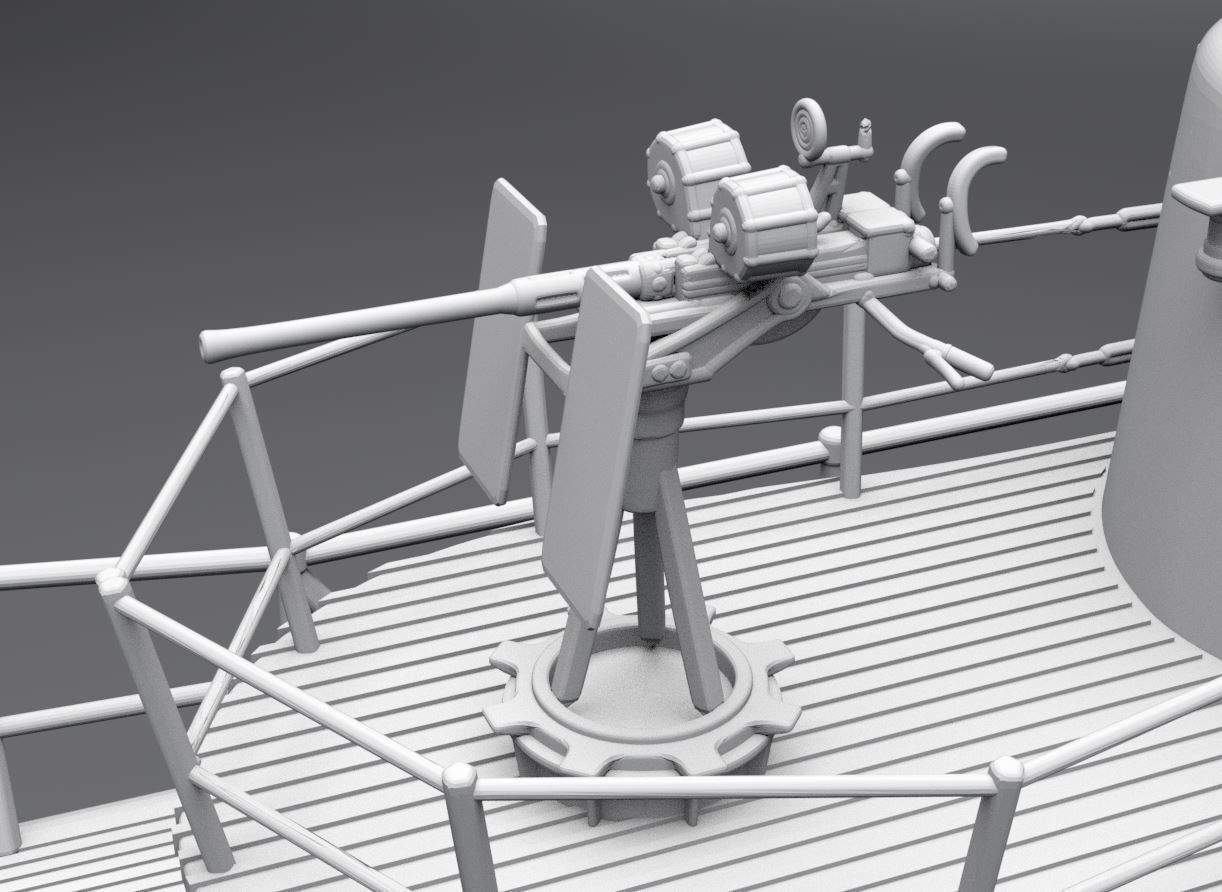 Gato class Submarine scale model 3D print model_7