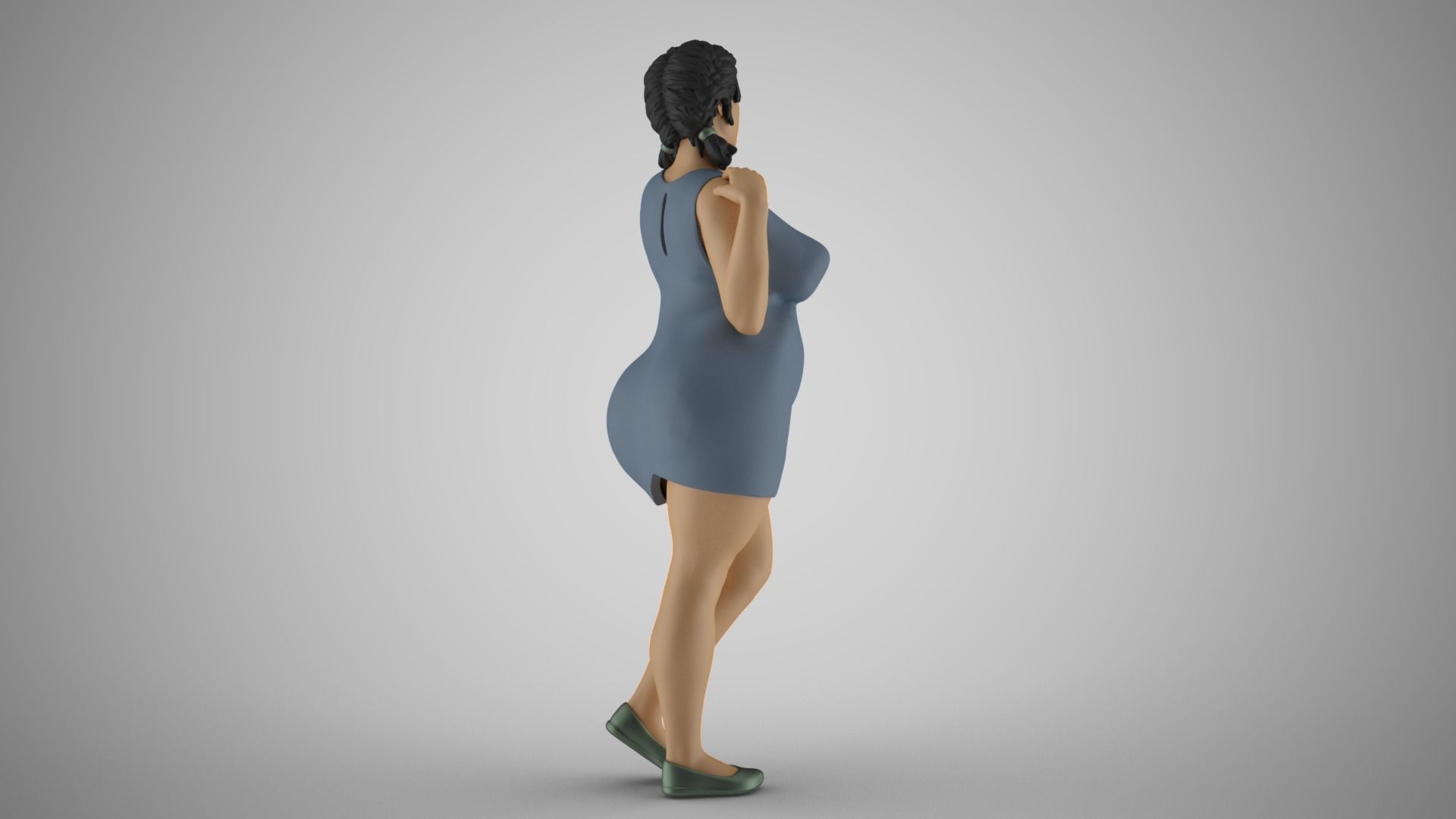 Girl Gently Hold 3D print model_6