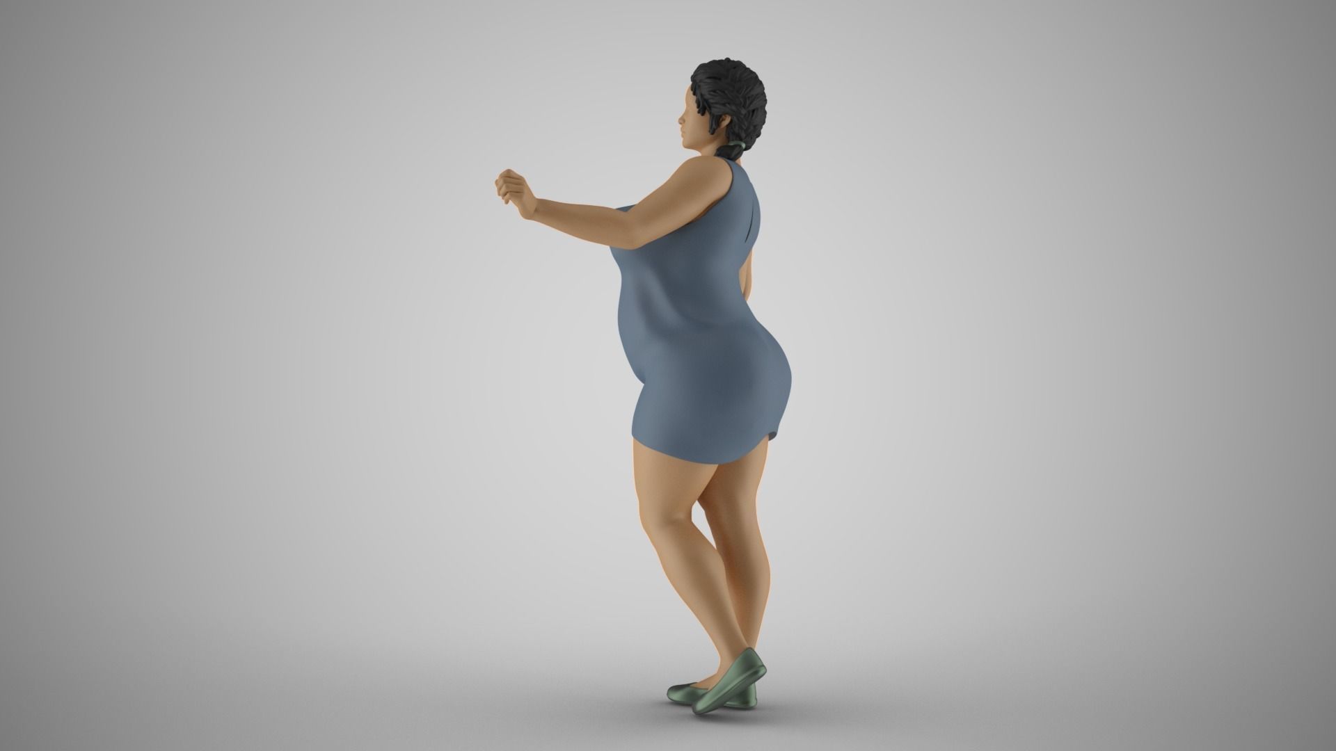 Girl Gently Hold 3D print model_9