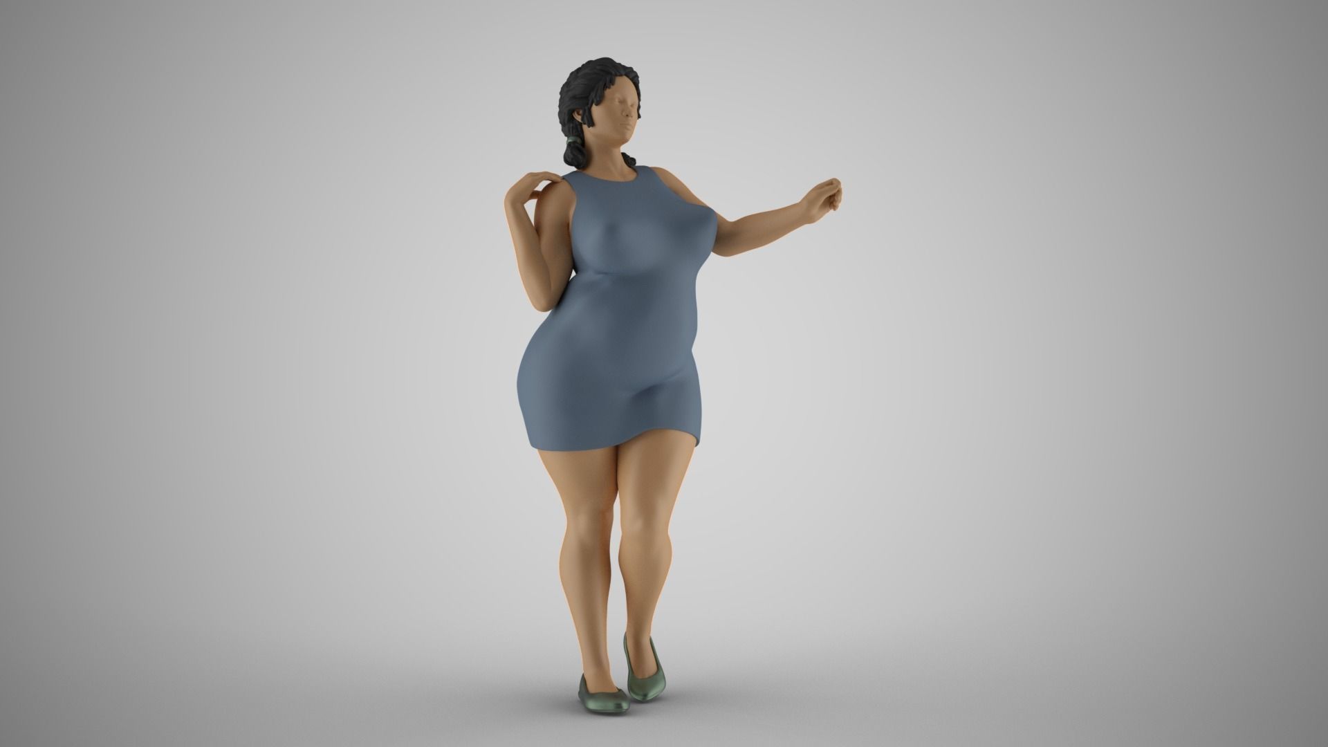 Girl Gently Hold 3D print model_4