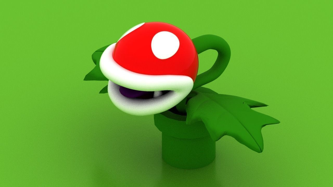 Piranha Plant Low-poly 3D model_2