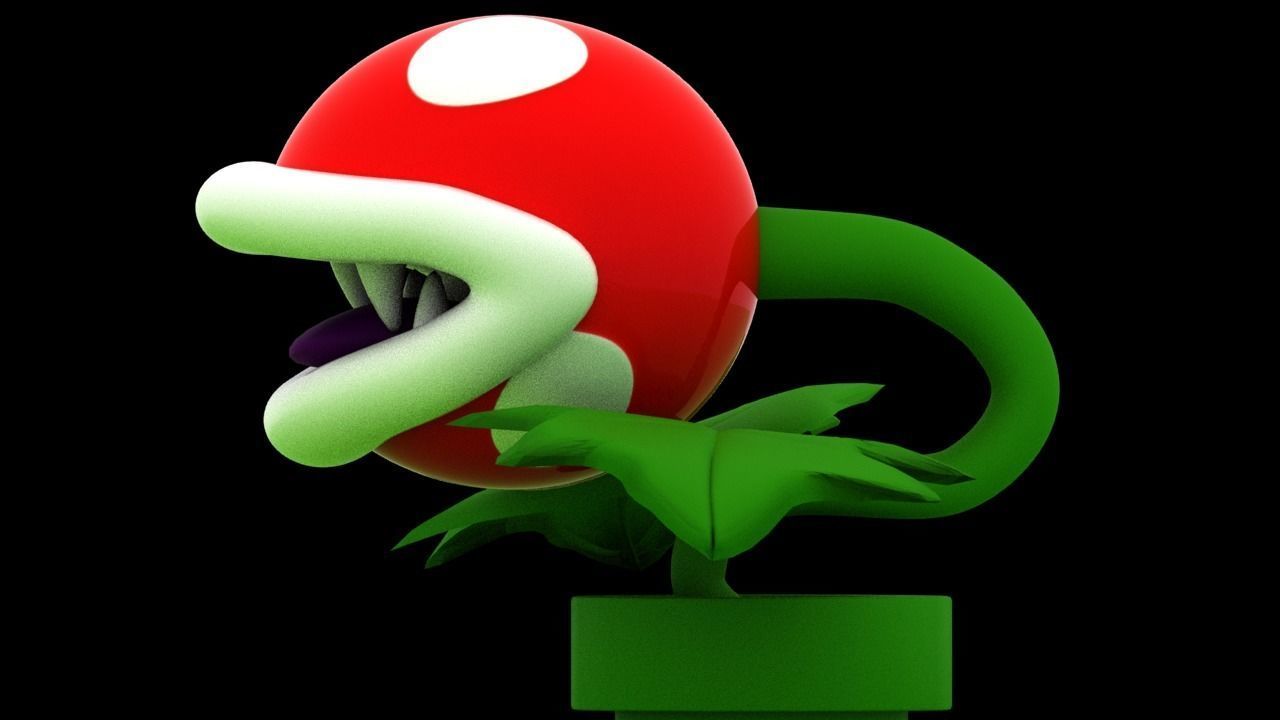 Piranha Plant Low-poly 3D model_1