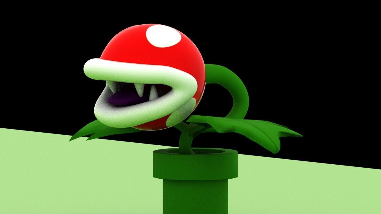 Piranha Plant Low-poly 3D model_3