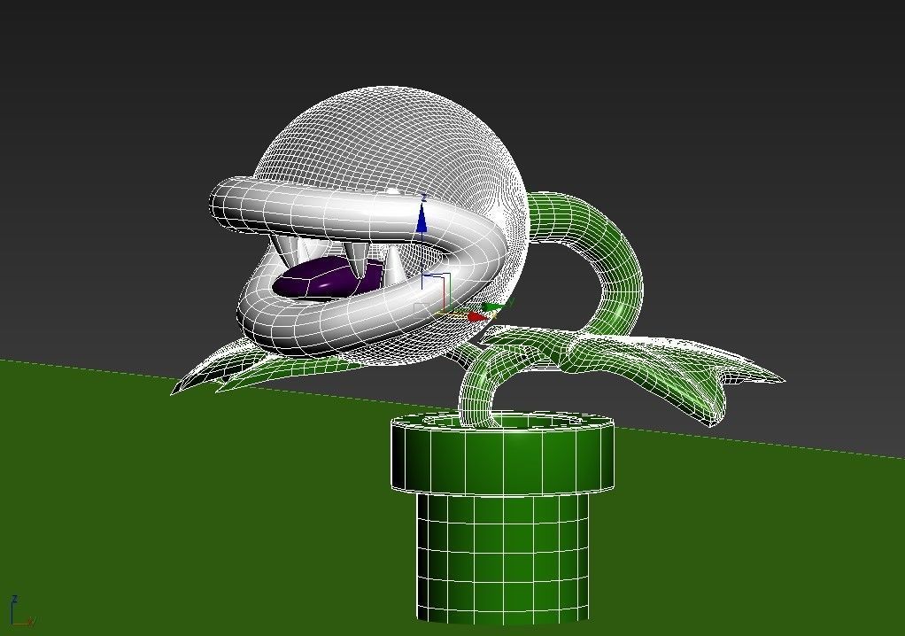 Piranha Plant Low-poly 3D model_4