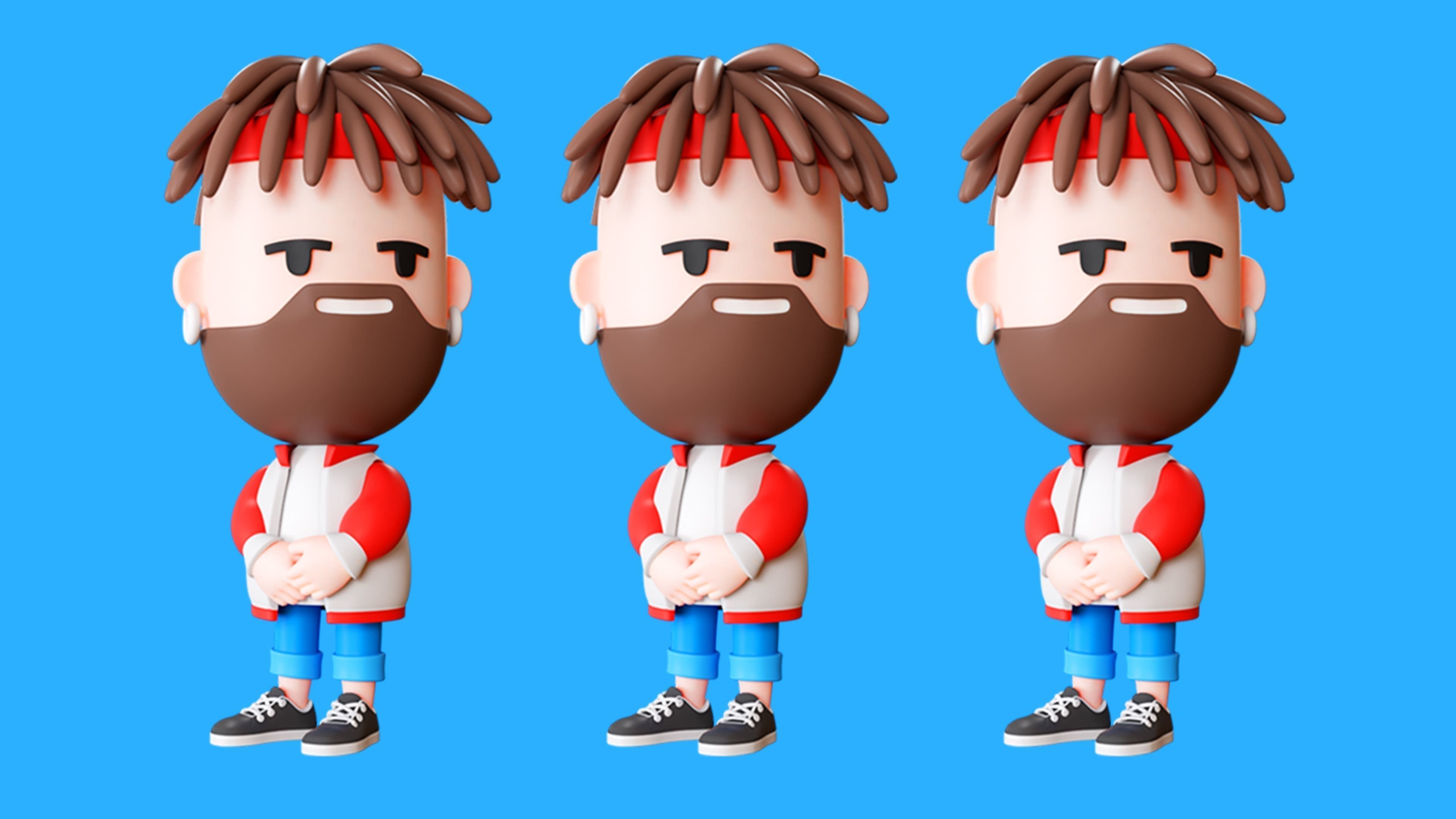 Cute Characters 2 Low-poly 3D model_21