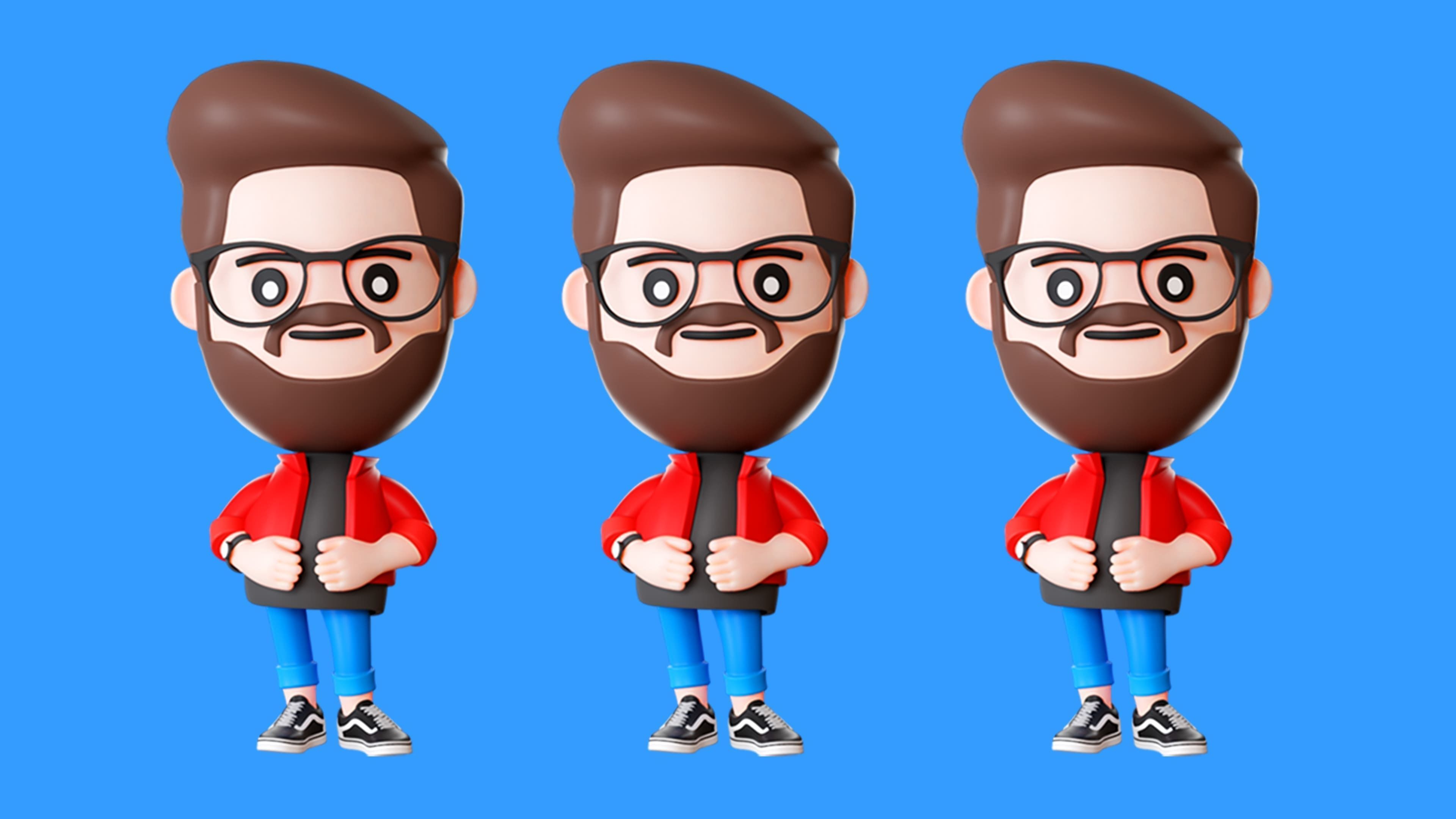 Cute Characters 2 Low-poly 3D model_18