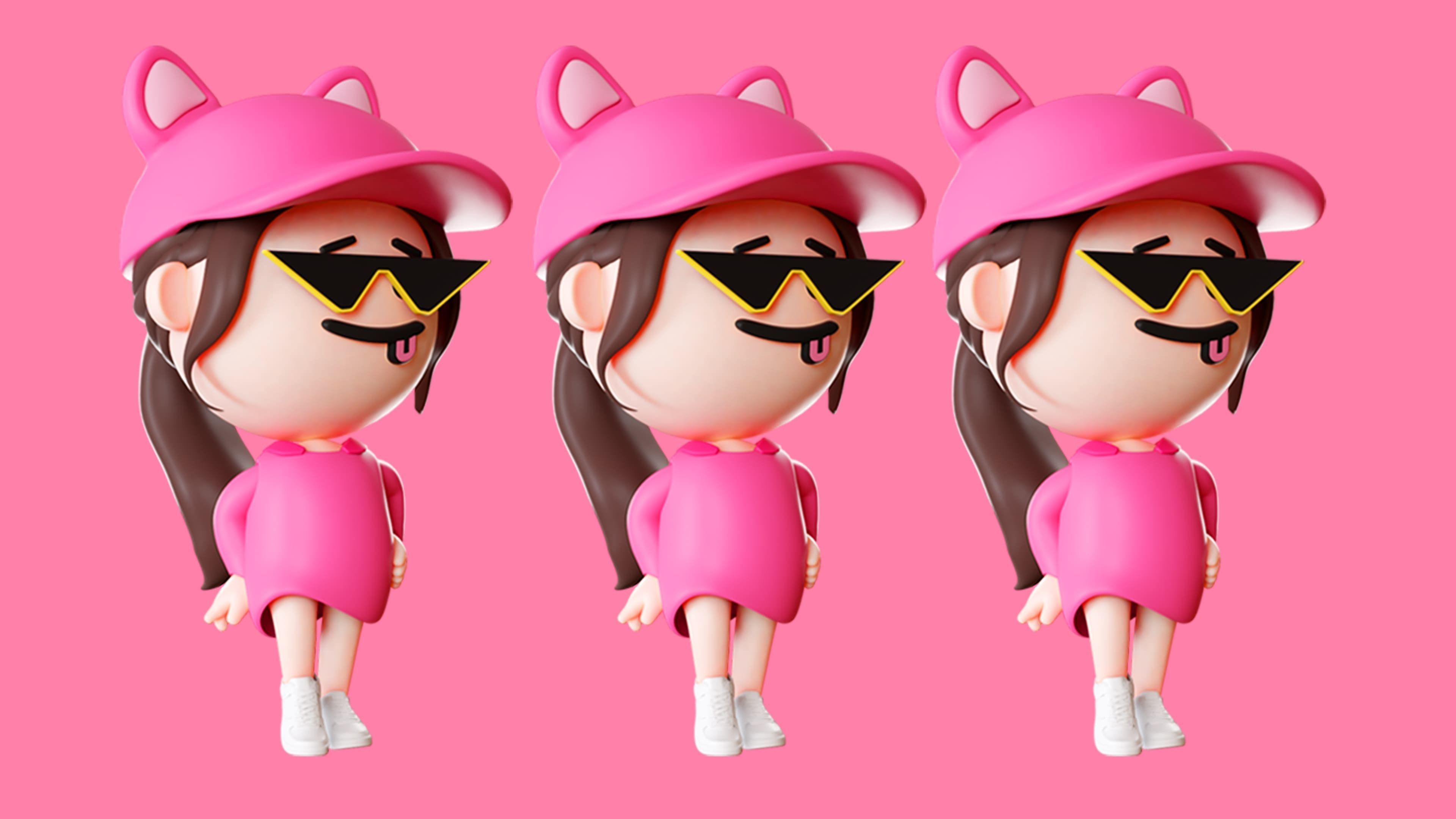 Cute Characters 2 Low-poly 3D model_17