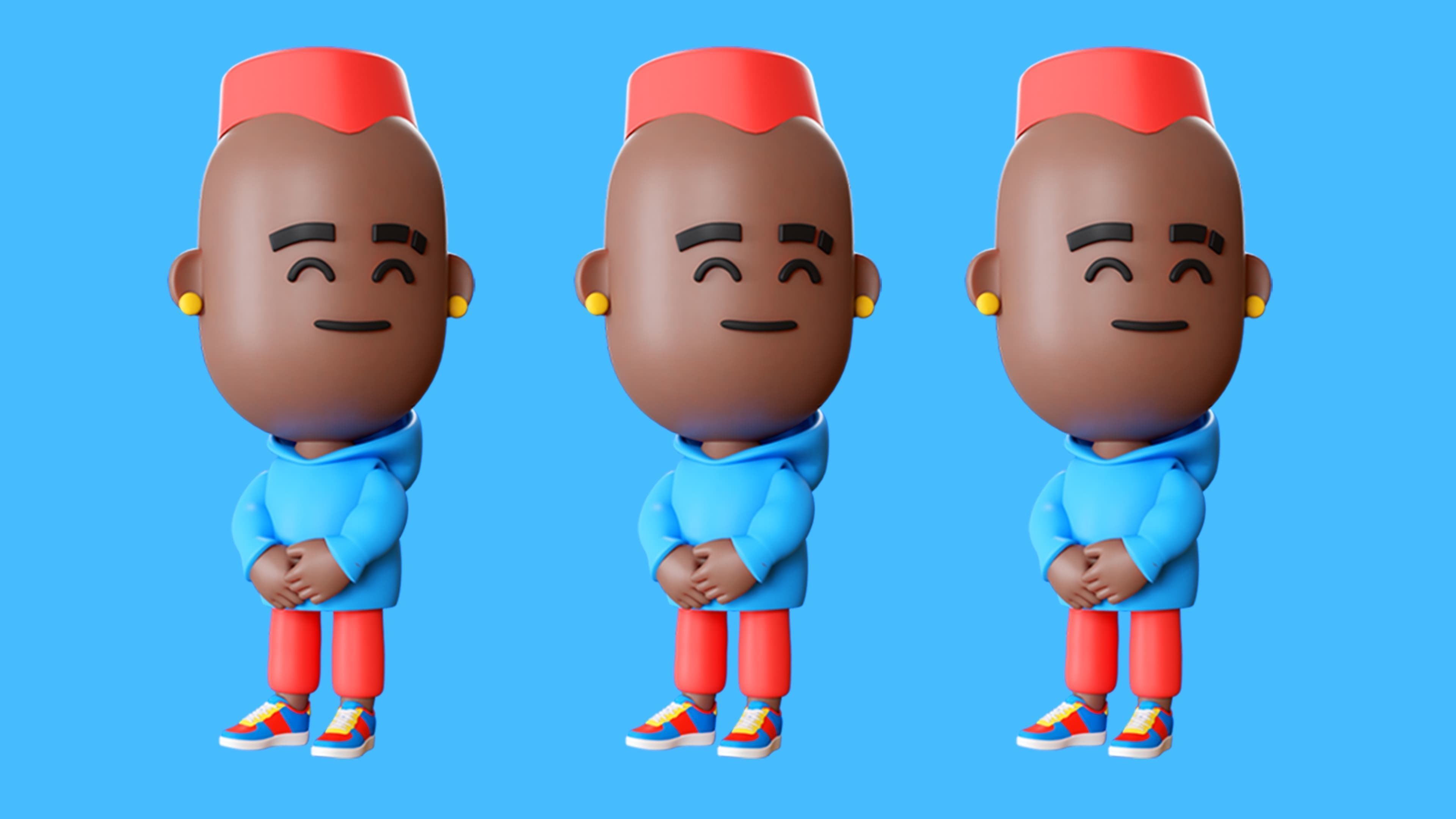 Cute Characters 2 Low-poly 3D model_23