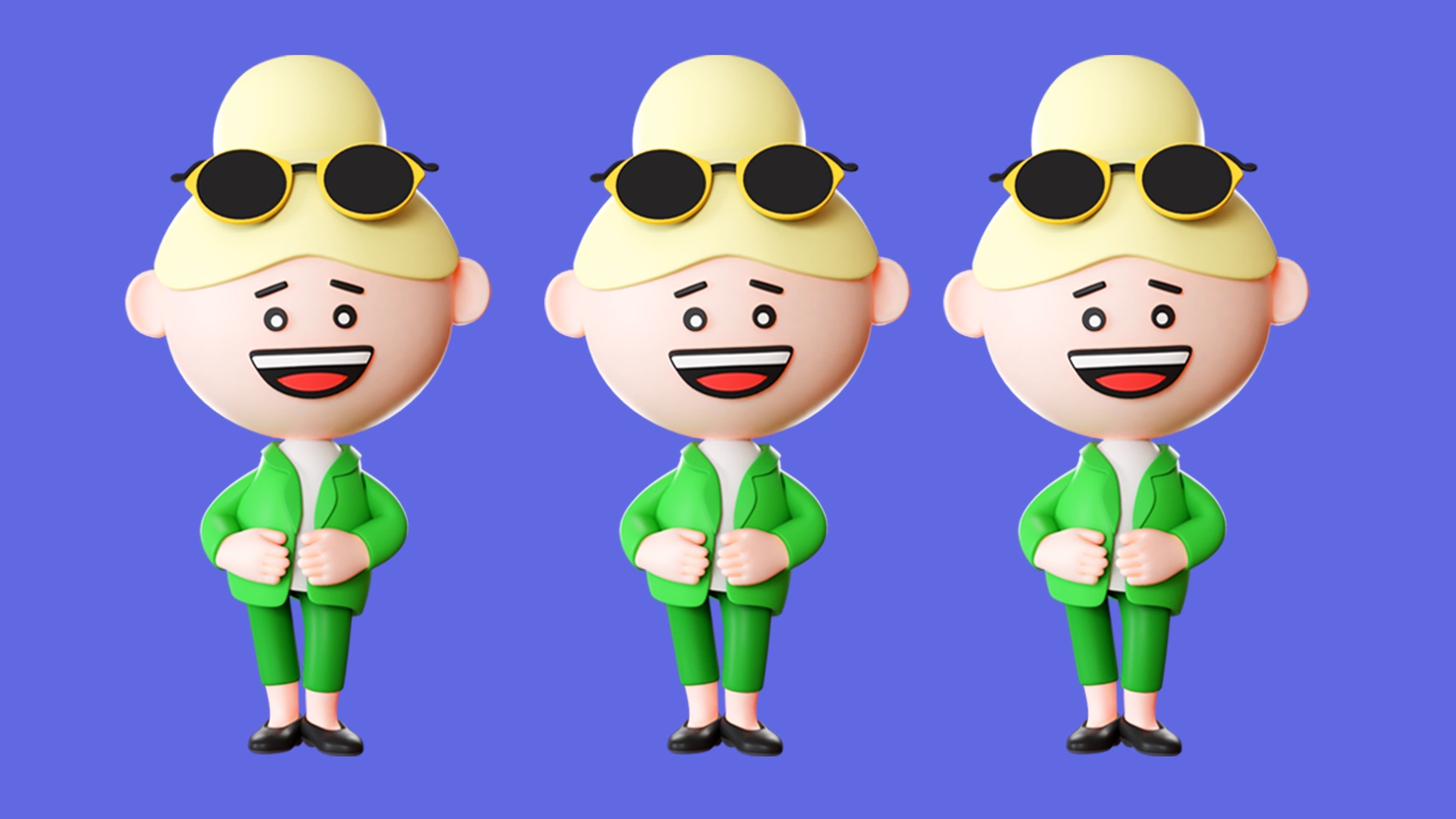 Cute Characters 2 Low-poly 3D model_24