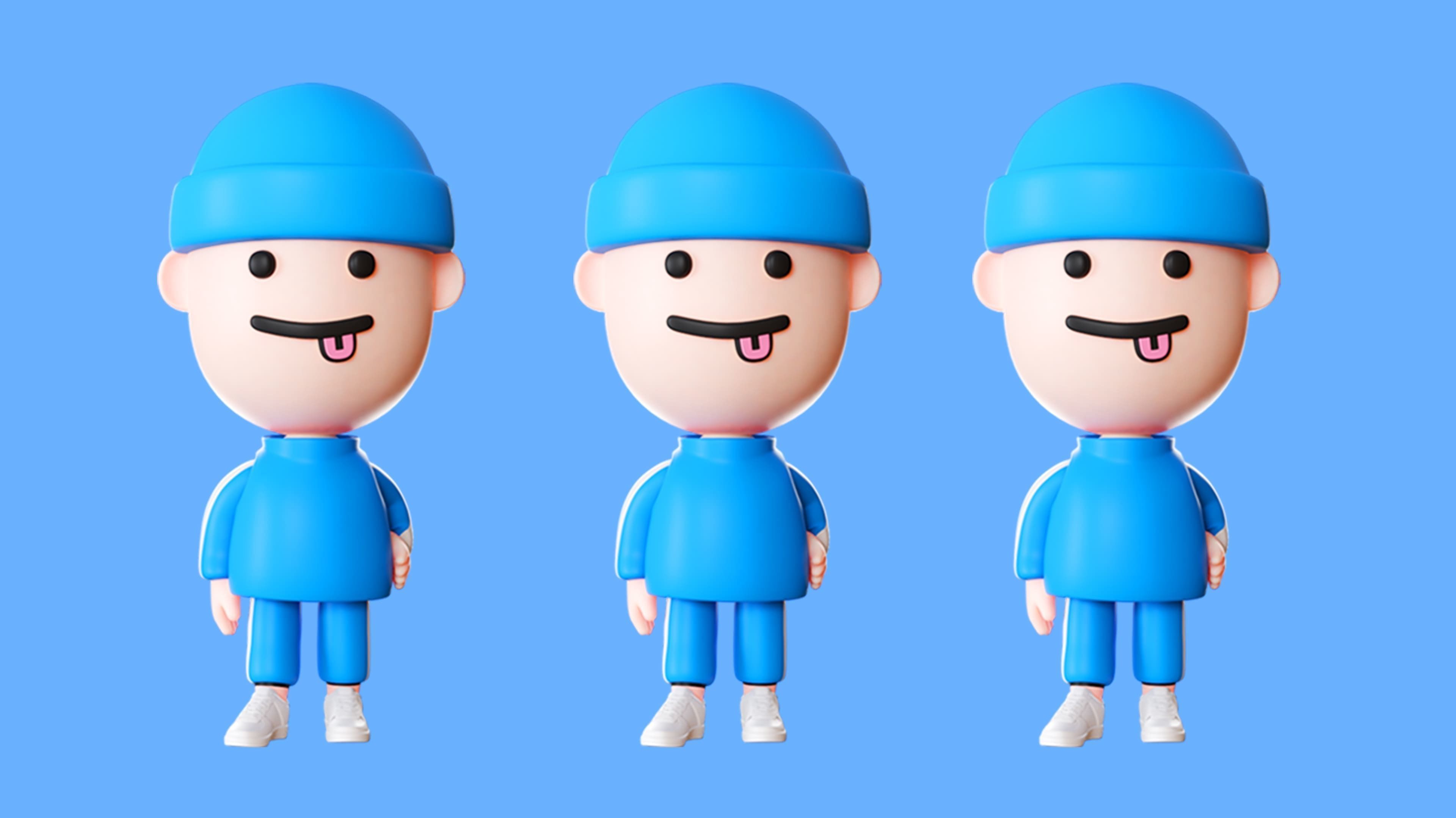 Cute Characters 2 Low-poly 3D model_20