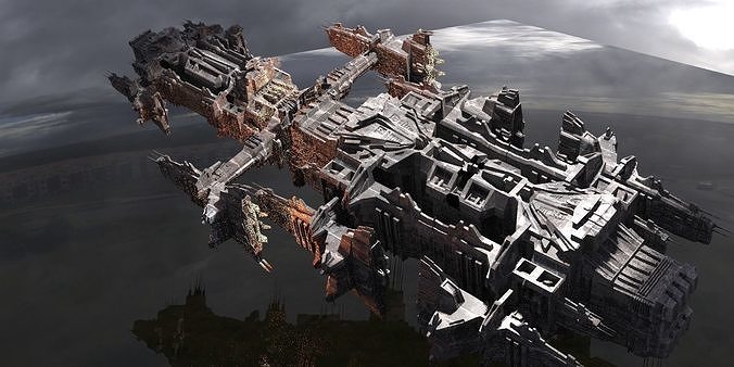 Spaceship Battle star Rig1  3D model
