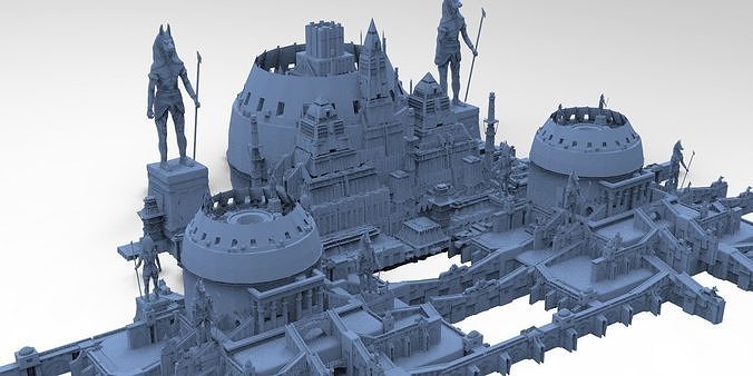 Ancient Egyptian Arena City 2 versions  3D model