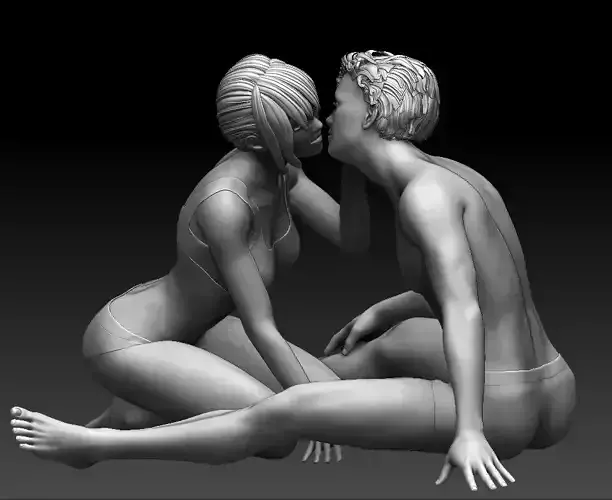 Couple Love Beach 3D print model