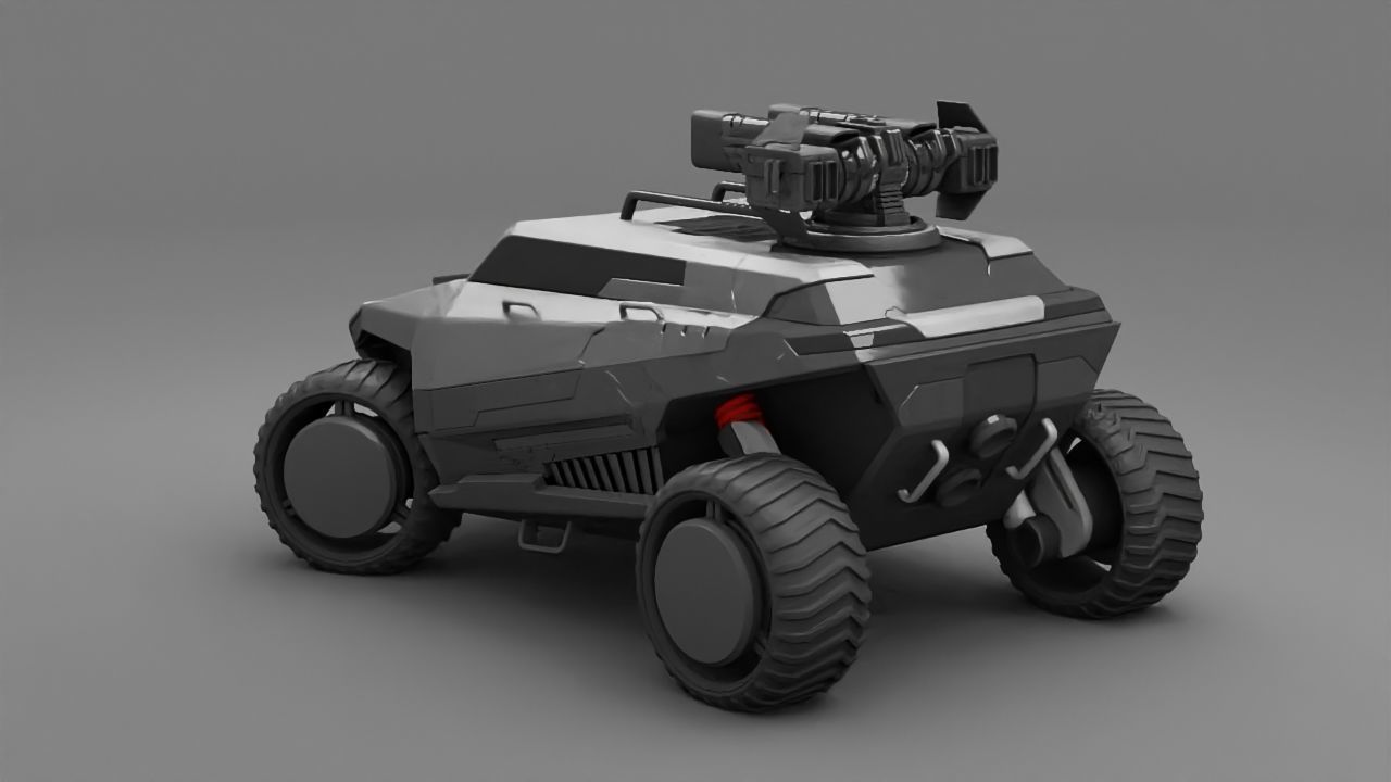 military vehicle  3D model_2