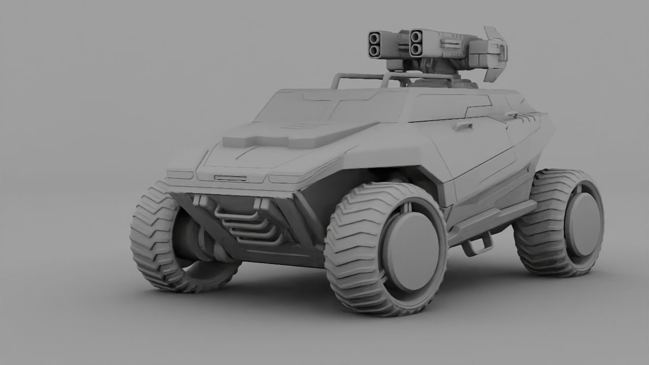 military vehicle  3D model_8