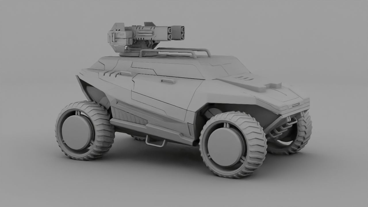 military vehicle  3D model_4