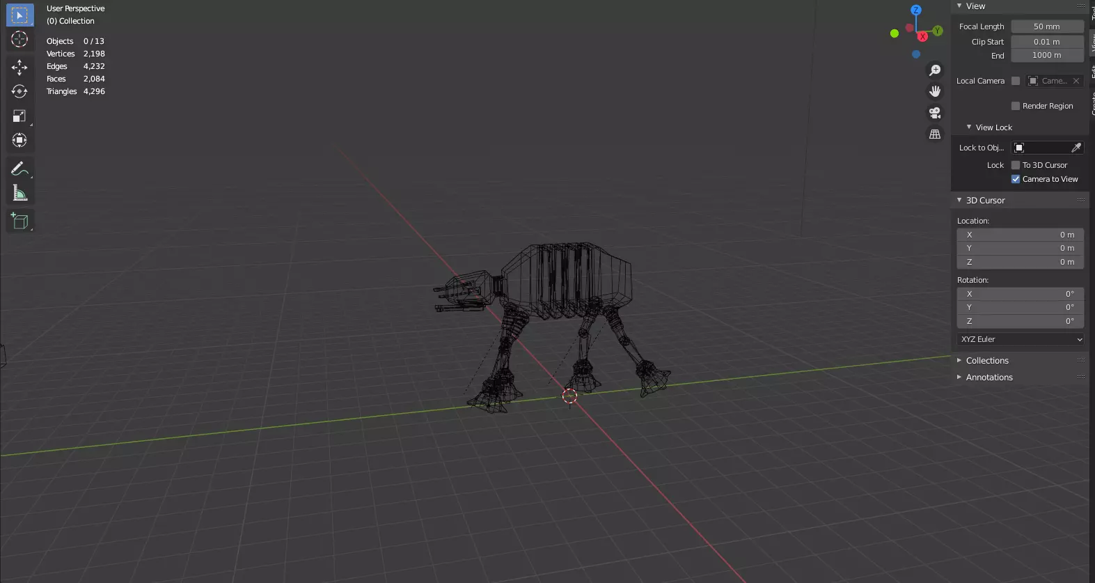 Robot low  Low-poly 3D model_0