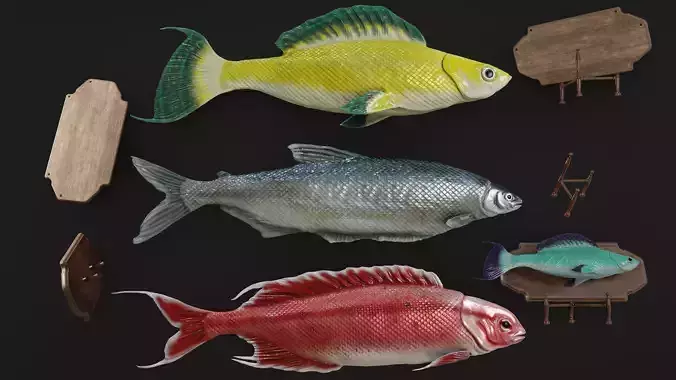 Fish Rigged Low-poly 3D model