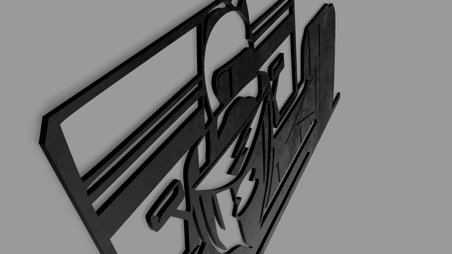 FORMULA 1 CAR WALL DECO STL FILE 3D print model_9