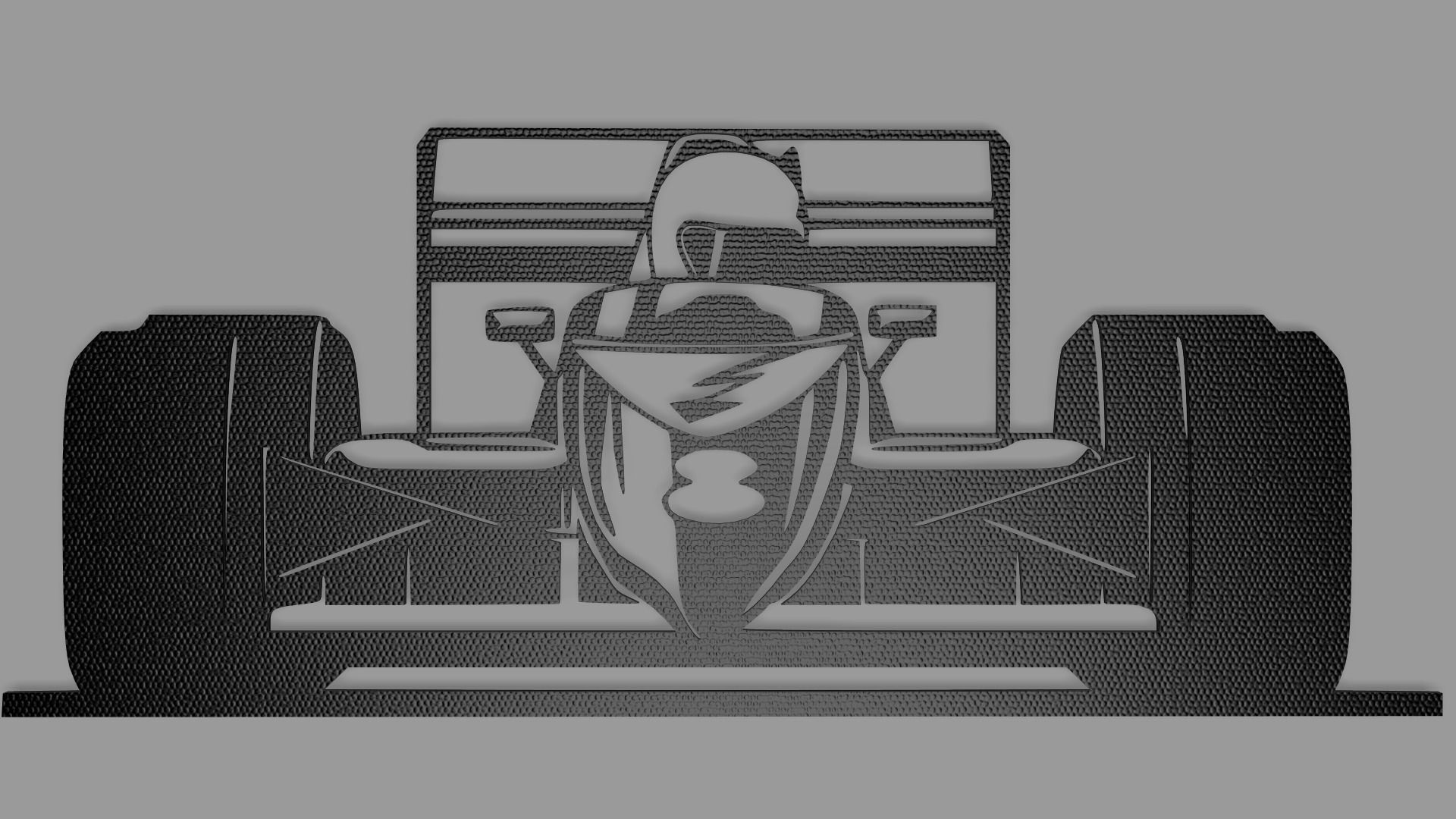 FORMULA 1 CAR WALL DECO STL FILE 3D print model_4