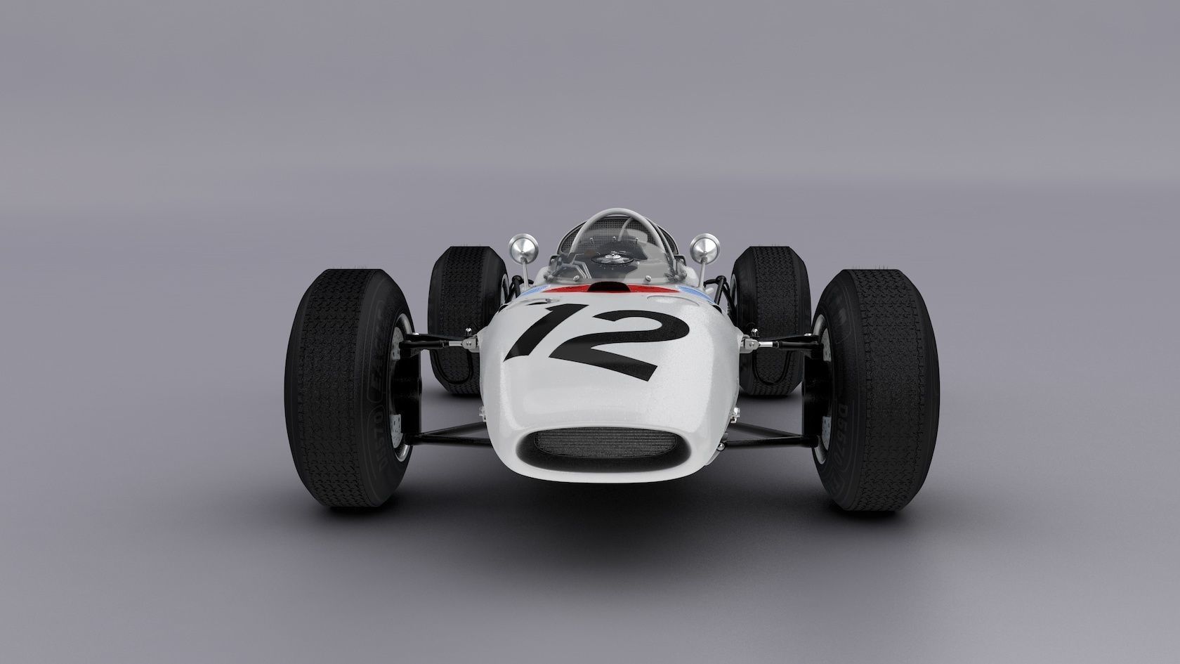 60s Classic Formula 1 Racer 3D model_4