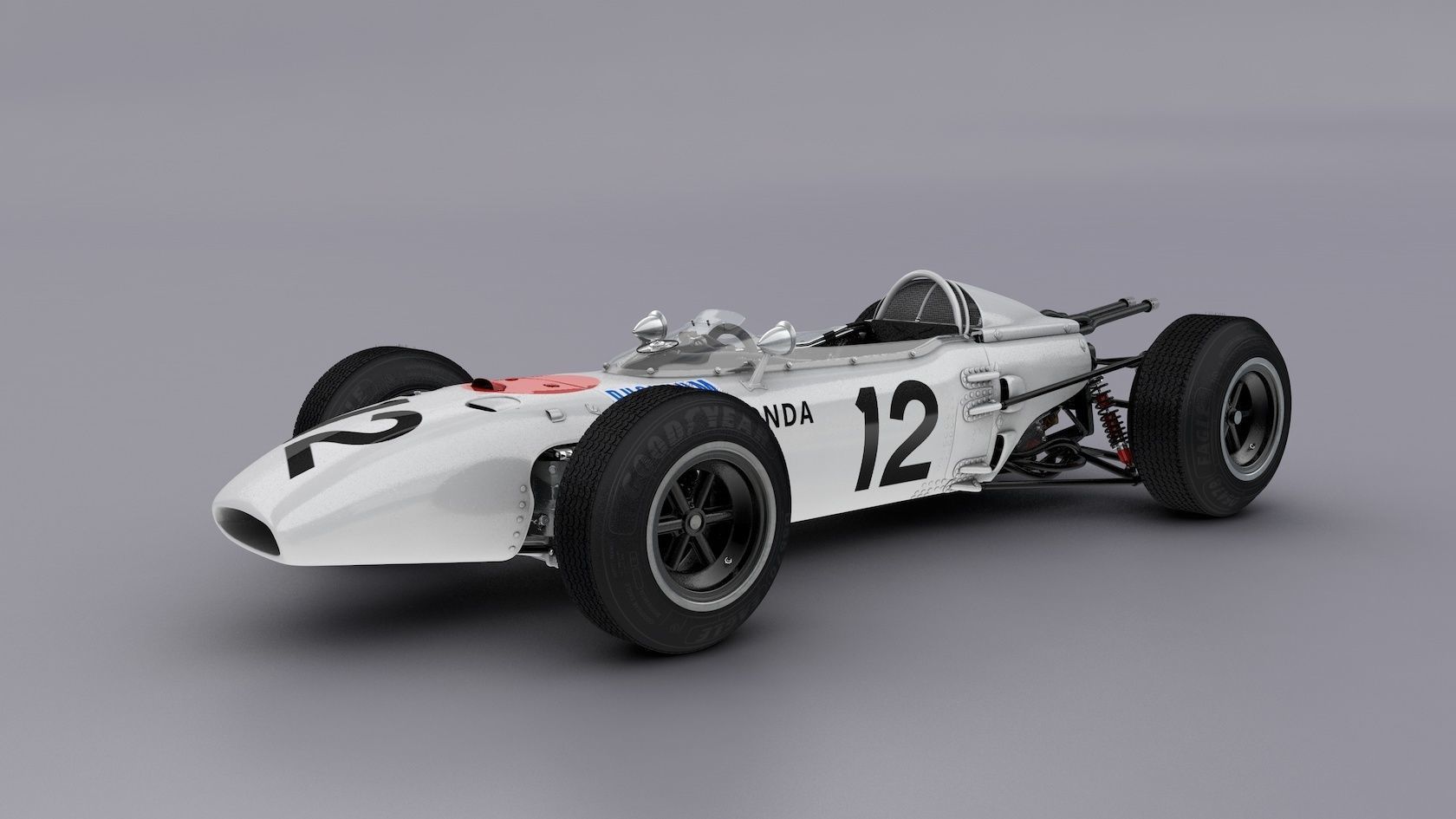 60s Classic Formula 1 Racer 3D model_3