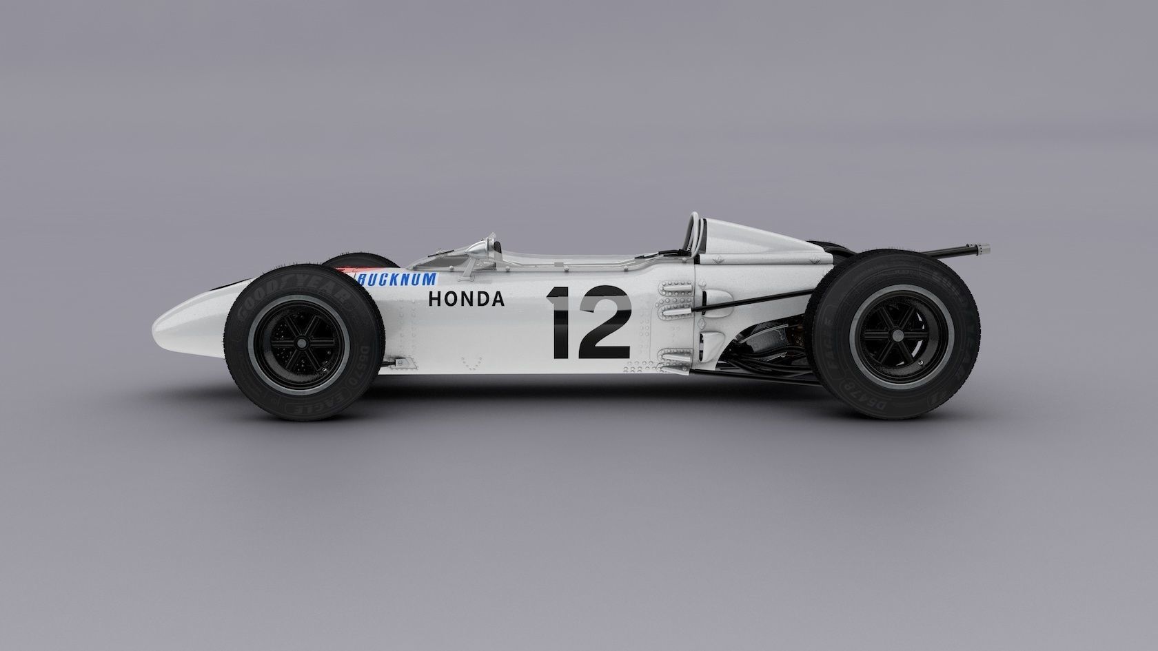 60s Classic Formula 1 Racer 3D model_1