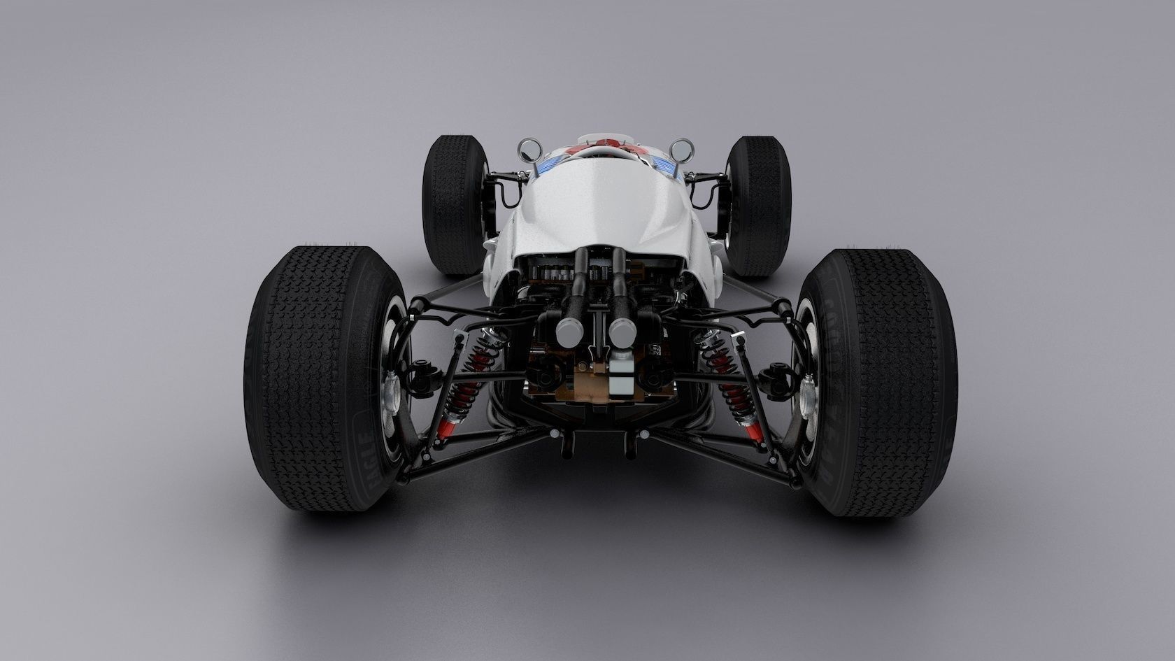 60s Classic Formula 1 Racer 3D model_5