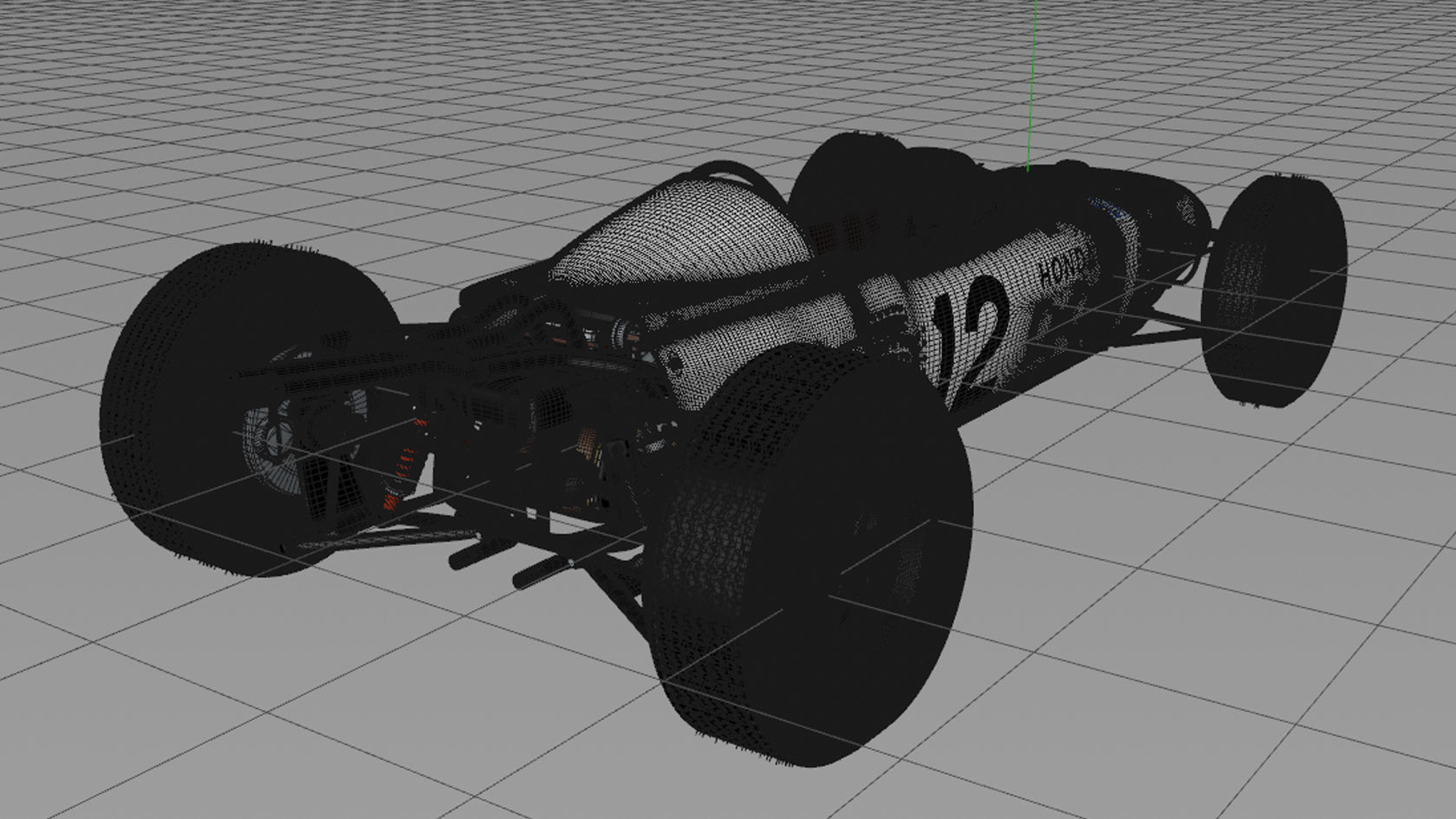 60s Classic Formula 1 Racer 3D model_7