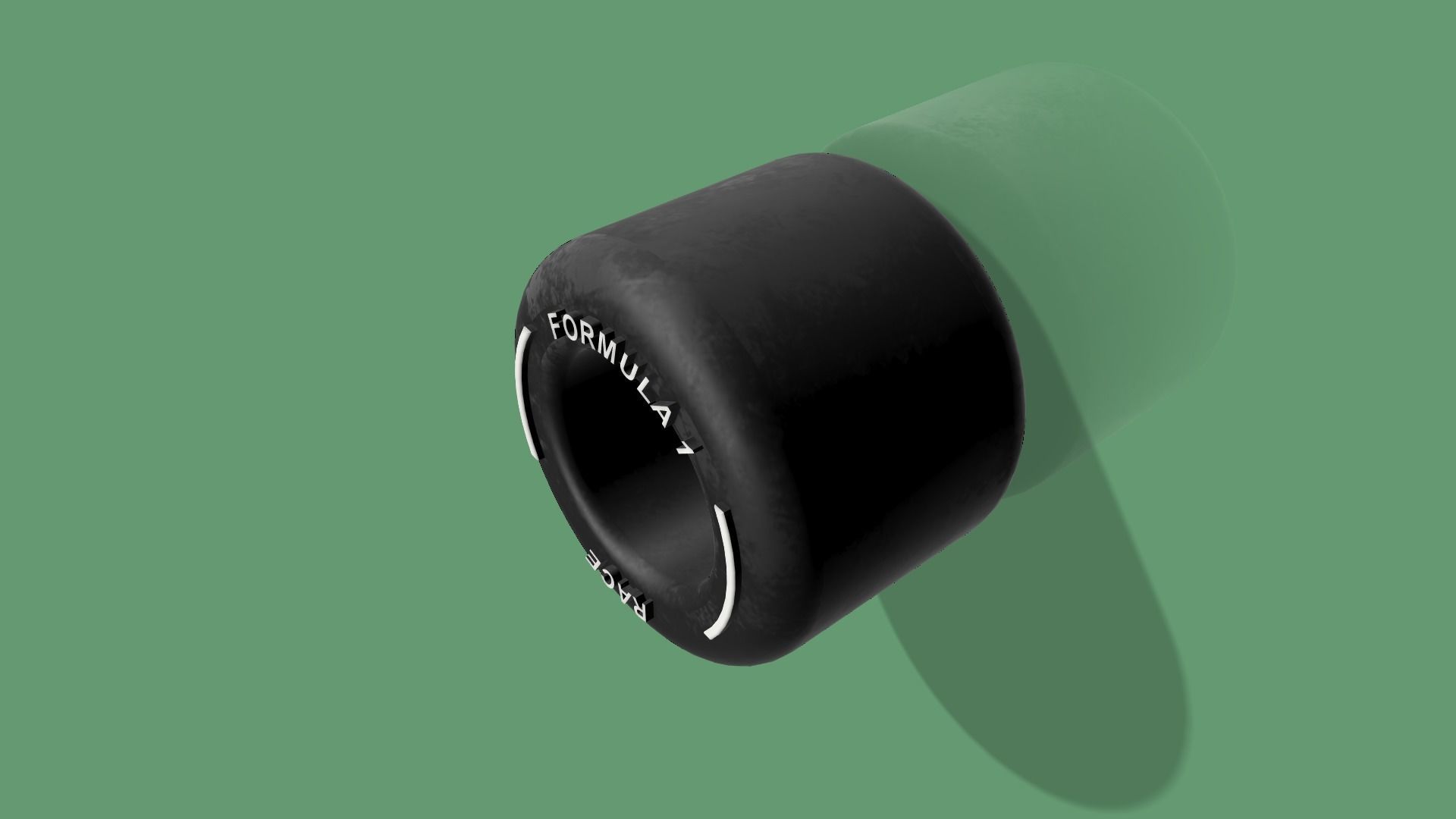 FORMULA 1 CAR WHEEL TIRE KEYCHAIN DECOR STL FILE  3D print model_3