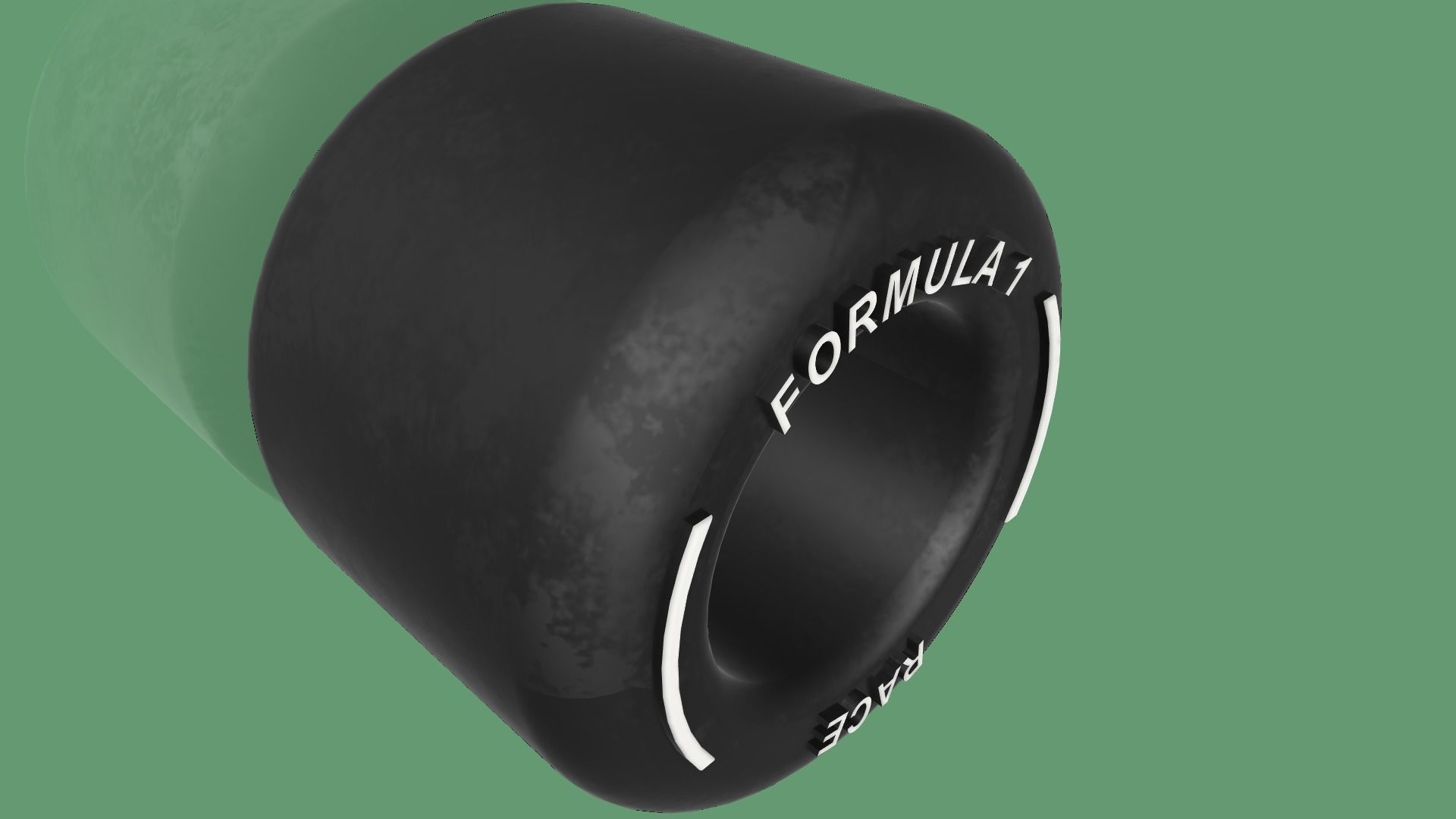 FORMULA 1 CAR WHEEL TIRE KEYCHAIN DECOR STL FILE  3D print model_1