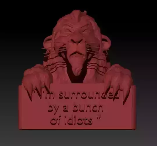 Model Scar bear head 3D print model
