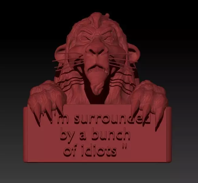Model Scar bear head 3D print model_0