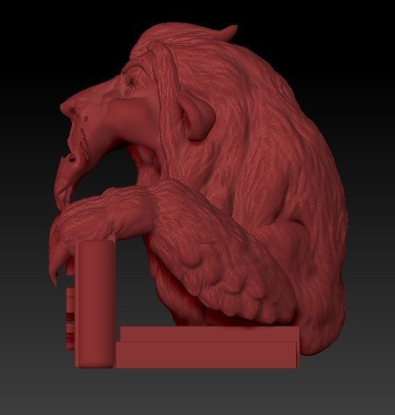 Model Scar bear head 3D print model_4