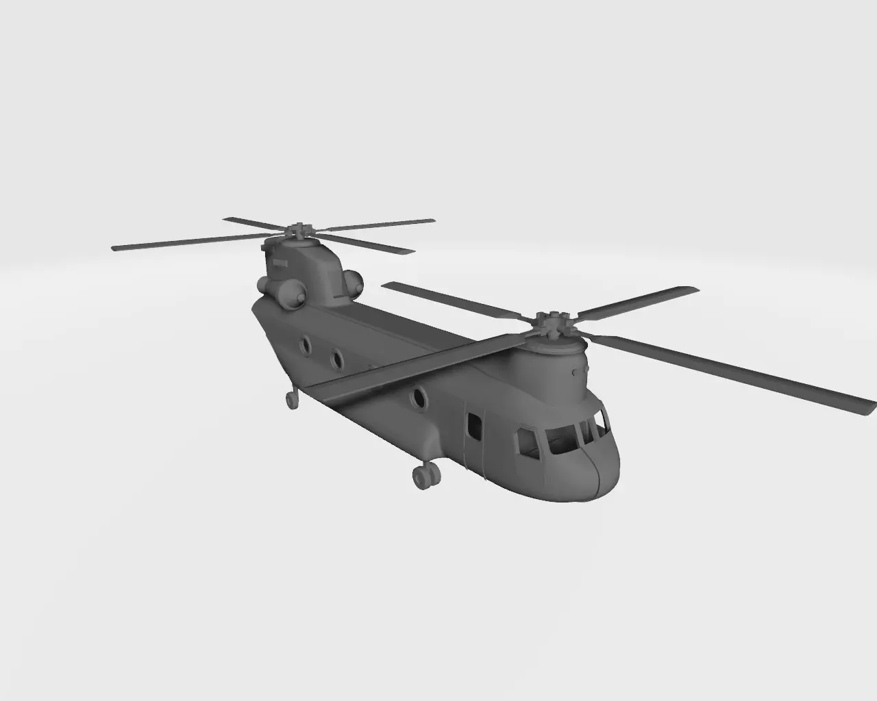 helicopter military cargo ch47 3D print model