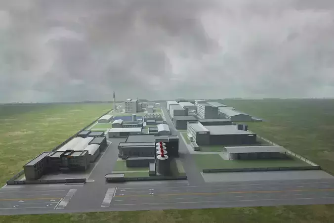 Factory building 3D model