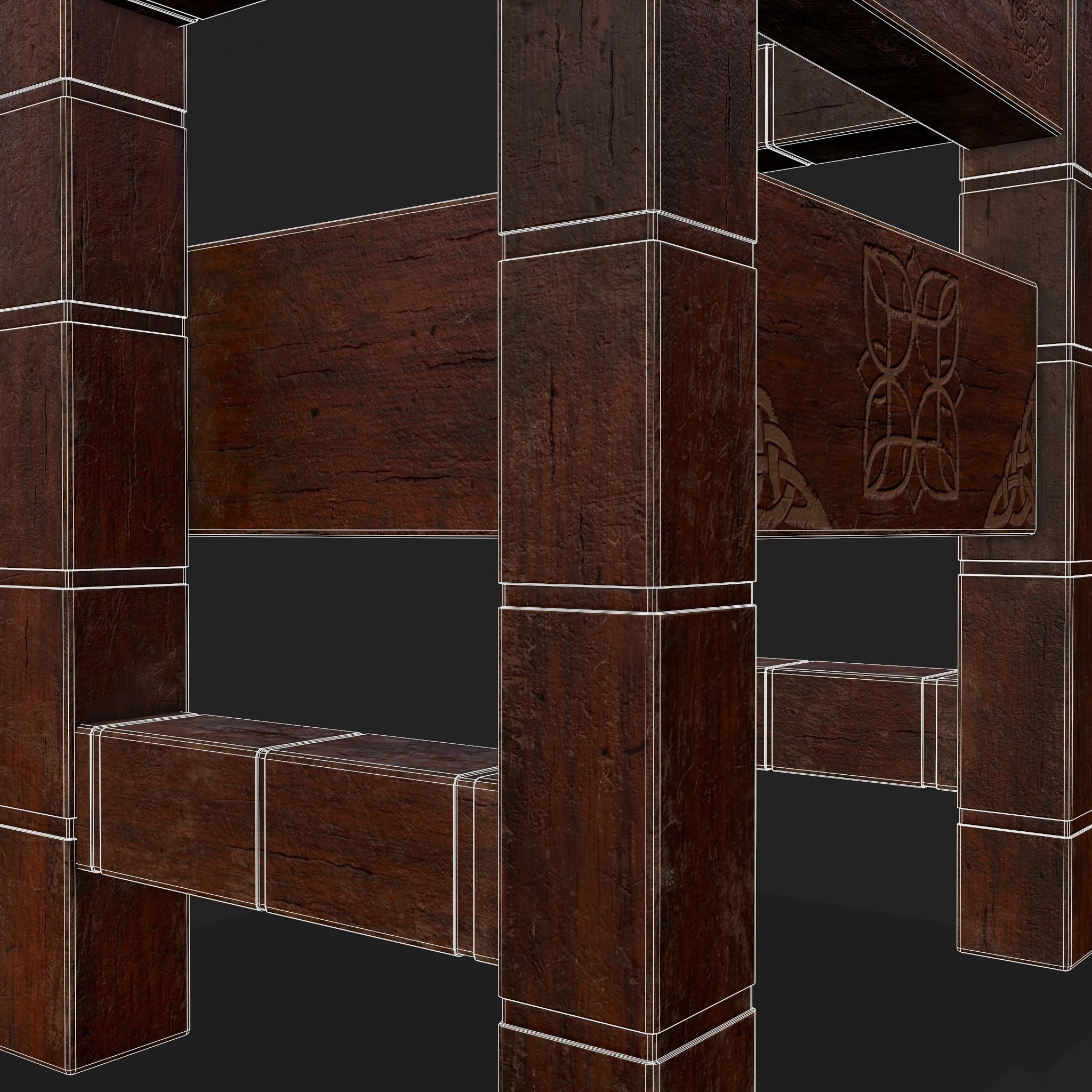 High End Small Elegant Chair Low-poly 3D model_22