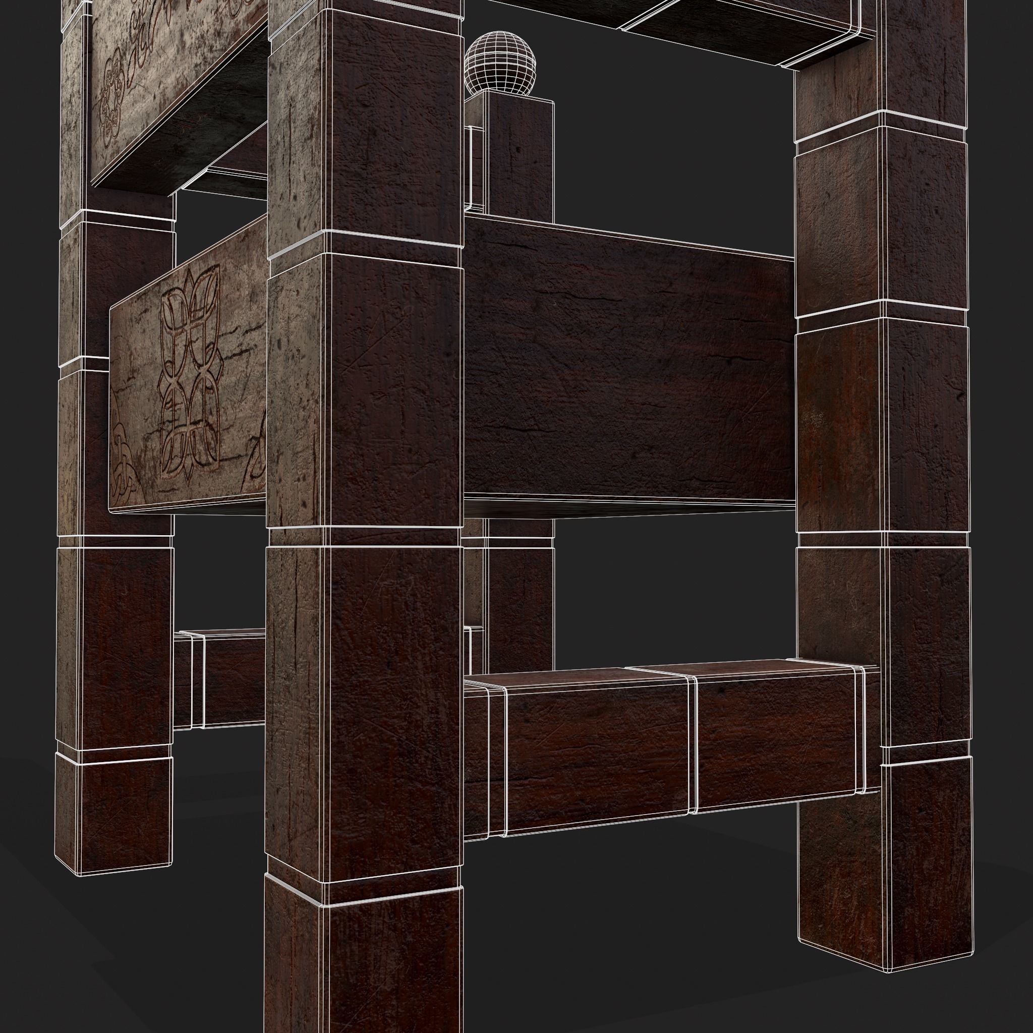 High End Small Elegant Chair Low-poly 3D model_20