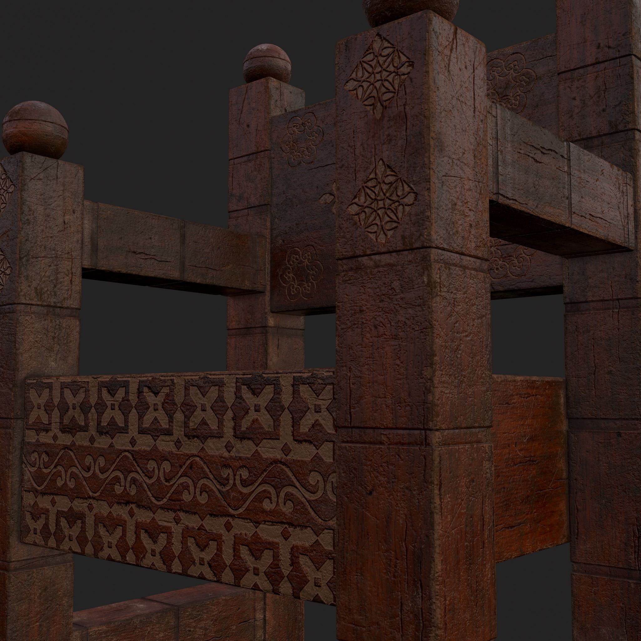 High End Small Elegant Chair Low-poly 3D model_17