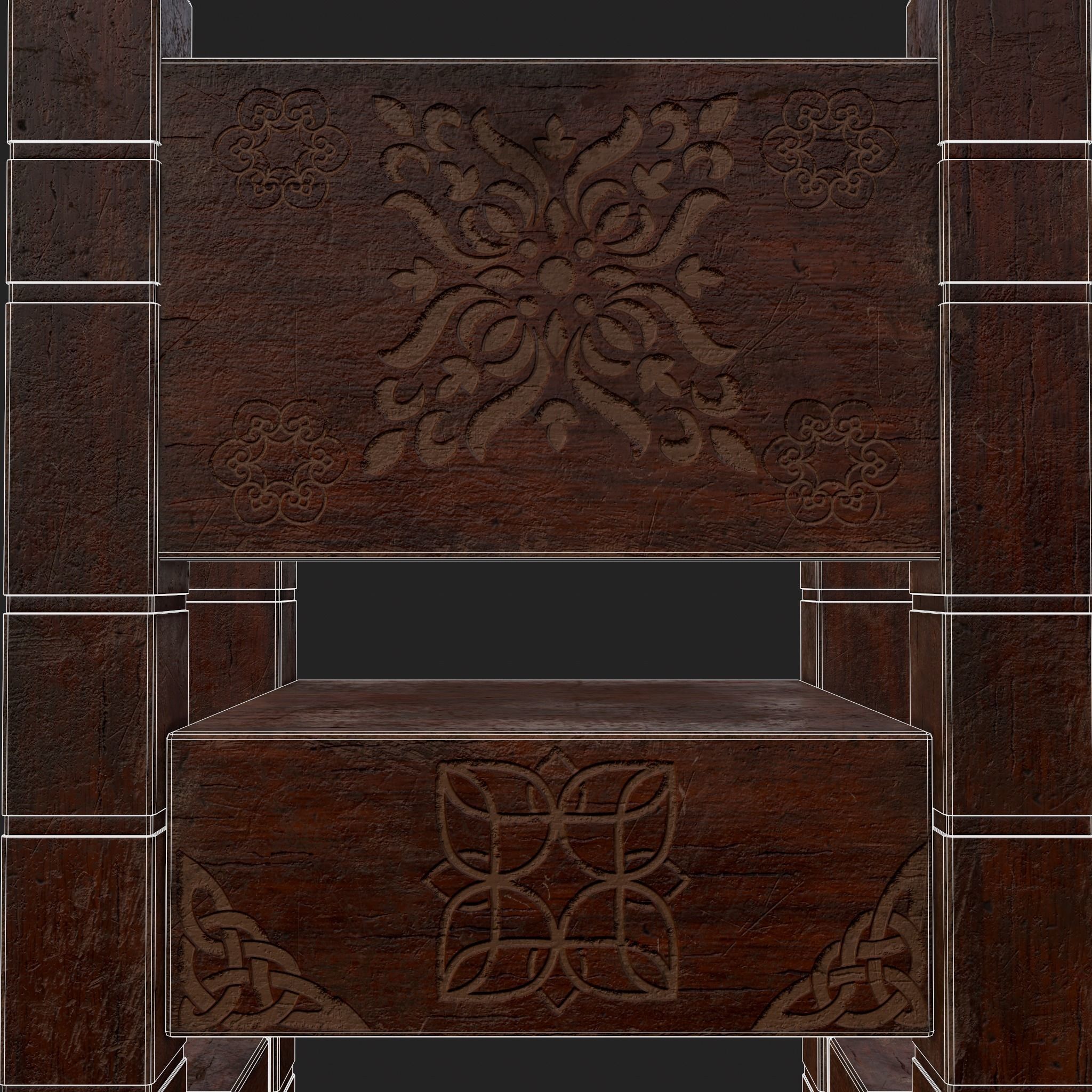 High End Small Elegant Chair Low-poly 3D model_14