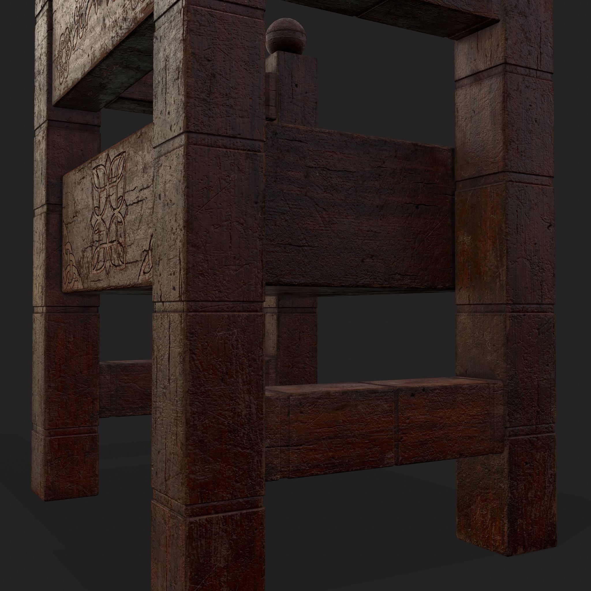 High End Small Elegant Chair Low-poly 3D model_19