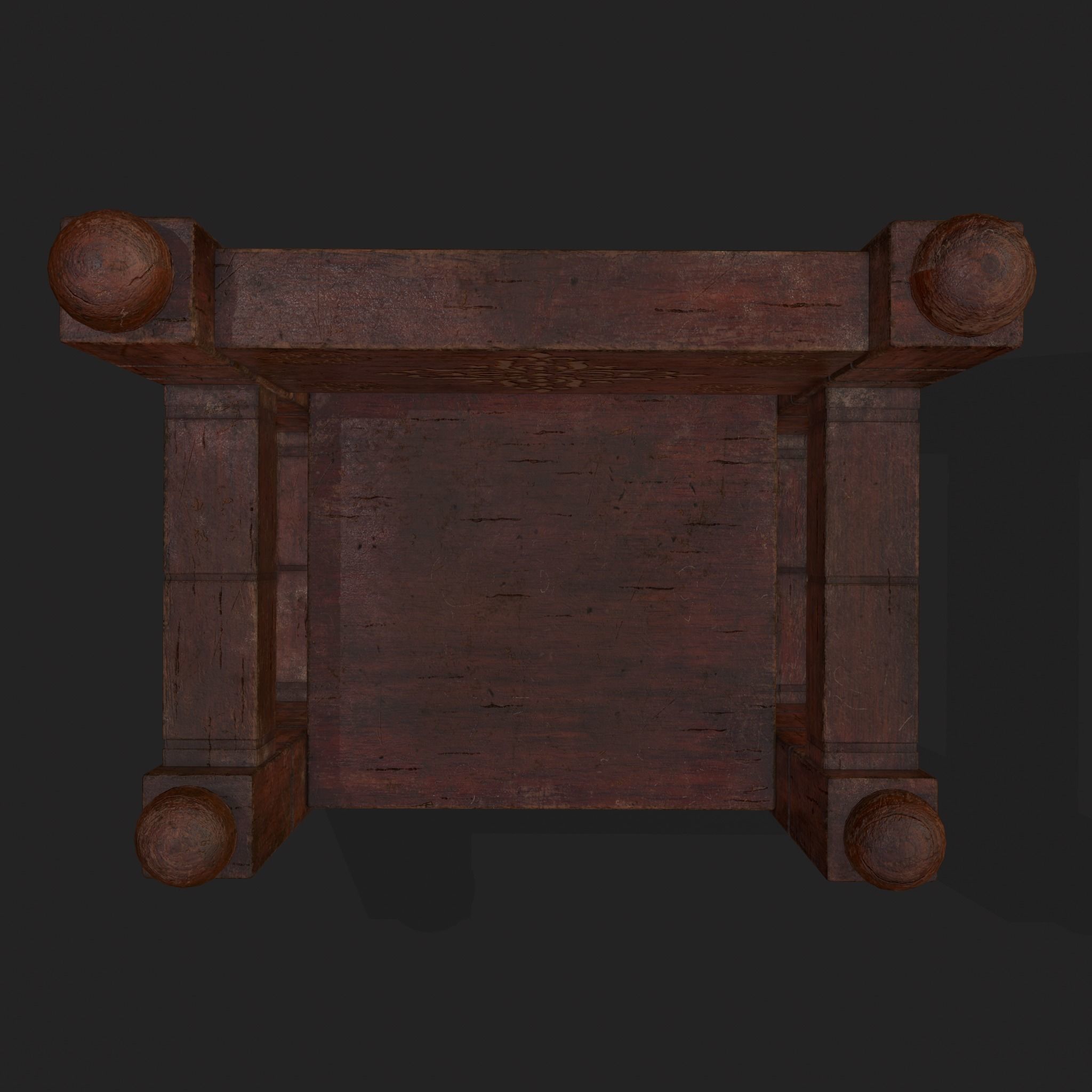 High End Small Elegant Chair Low-poly 3D model_7