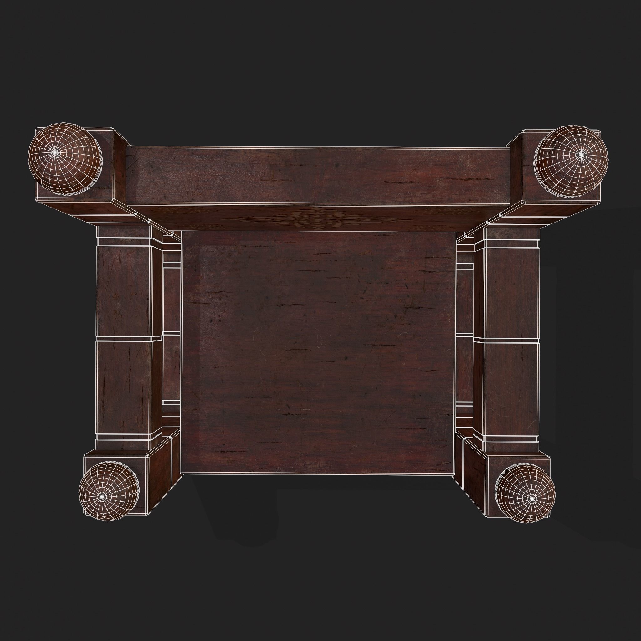 High End Small Elegant Chair Low-poly 3D model_8