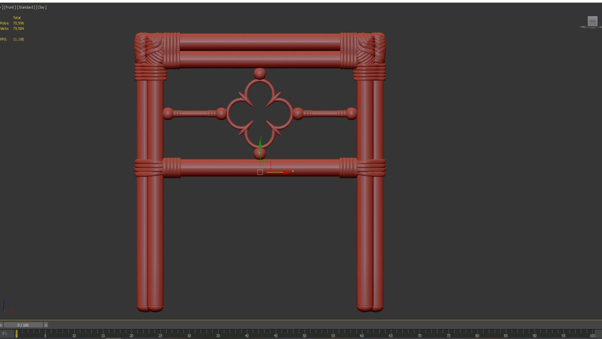 Square Accent Table Mimi by Celerie Kemble 3D model_3