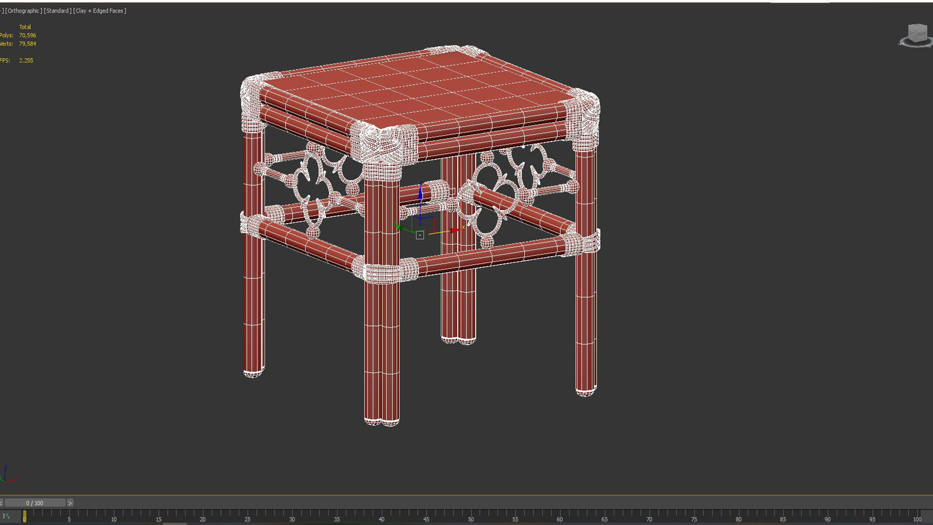 Square Accent Table Mimi by Celerie Kemble 3D model_5
