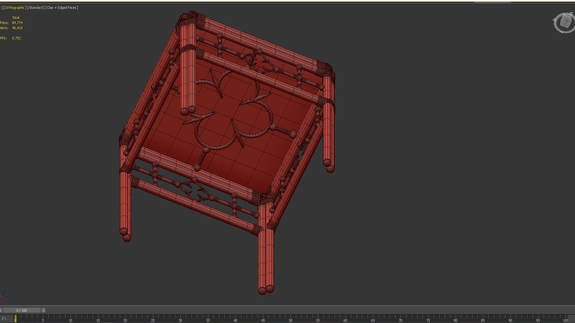 Square End Table Mimi by Celerie Kemble 3D model_4