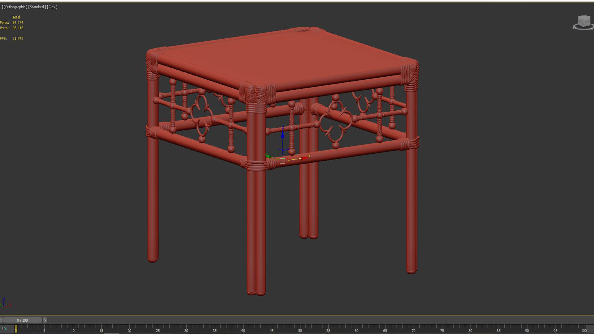 Square End Table Mimi by Celerie Kemble 3D model_3